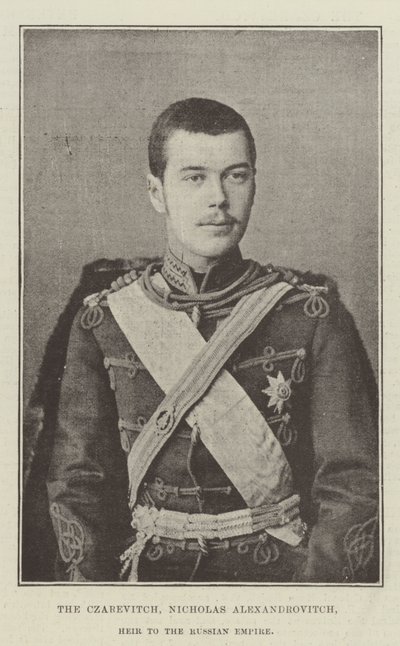 O Czarevitch, Nicholas Alexandrovitch, Herdeiro do Império Russo de English Photographer
