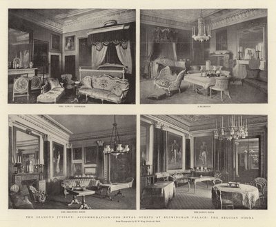O Jubileu de Diamante, acomodação para Convidados Reais no Palácio de Buckingham, os Quartos Belgas de English Photographer