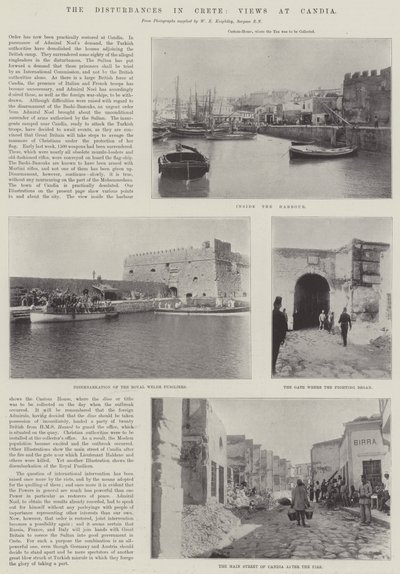 Os distúrbios em Creta, vistas em Candia de English Photographer