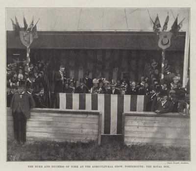 O Duque e a Duquesa de York no Agricultural Show, Portsmouth, a Royal Box de English Photographer