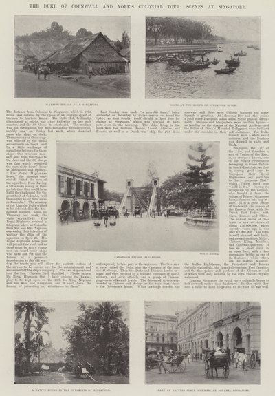 O Duque de Cornwall e Yorks Colonial Tour, Cenas em Cingapura de English Photographer