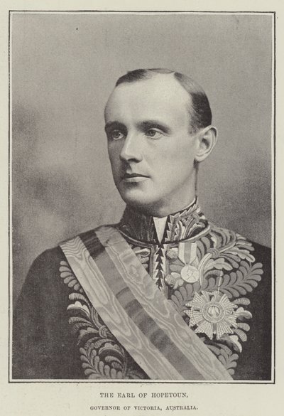 O conde de Hopetoun, governador de Victoria, Austrália de English Photographer