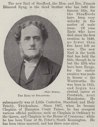 O conde de Strafford de English Photographer