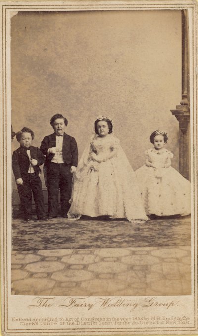 O grupo de casamento de fada; General Tom Thumb de English Photographer