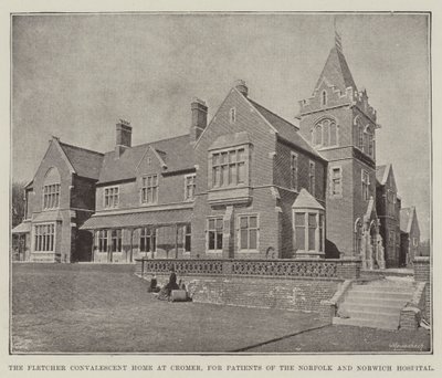 A casa de convalescença de Fletcher em Cromer, para pacientes dos hospitais Norfolk e Norwich de English Photographer