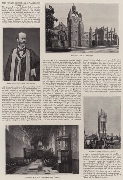O quarto centenário da Universidade de Aberdeen de English Photographer