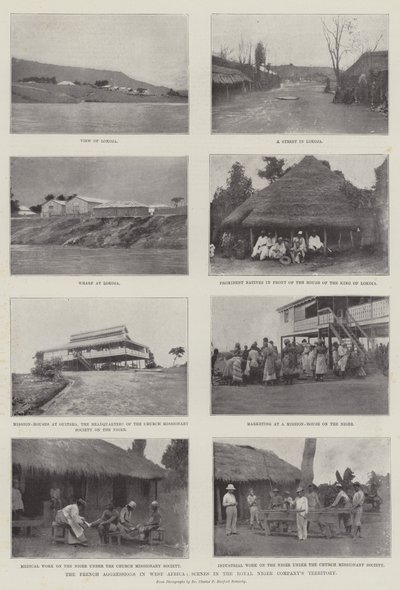 As agruras francesas na África Ocidental, cenas no Território Royal Niger Company de English Photographer