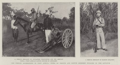 As Agressões Francesas na África Ocidental, Tipos de Soldados Franceses e Nativos envolvidos no Avanço de English Photographer