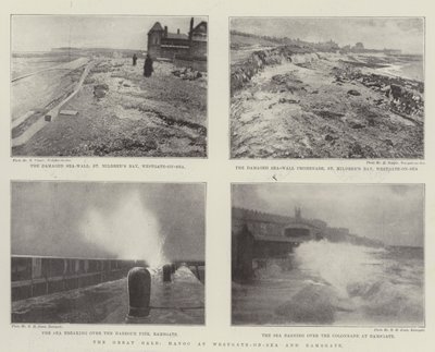 The Great Gale, Havoc em Westgate-on-Sea e Ramsgate de English Photographer