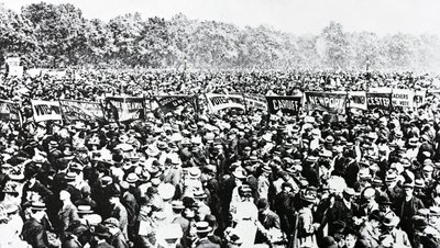Os Grandes Votos para Demonstração Feminina em Hyde Park, domingo, 12 de junho de 1908 de English Photographer
