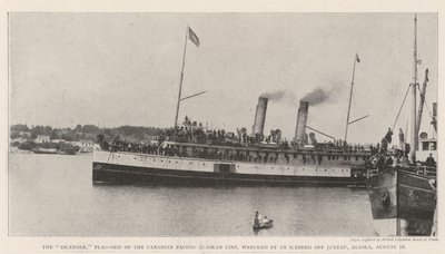 O Islander, Flag-Ship do Canadian Pacific Alaskan Line, naufragado por um Iceberg fora de Juneau, Alaska, 16 de agosto de English Photographer
