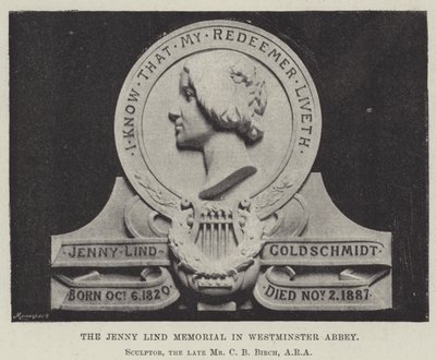 O Jenny Lind Memorial na Abadia de Westminster de English Photographer