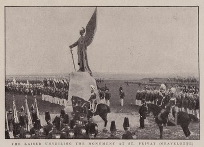 O Kaiser desvelando o monumento em St Privat, Gravelotte de English Photographer