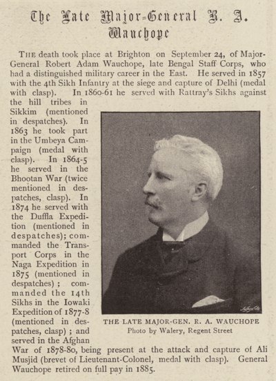 O falecido major-general RA Wauchope de English Photographer