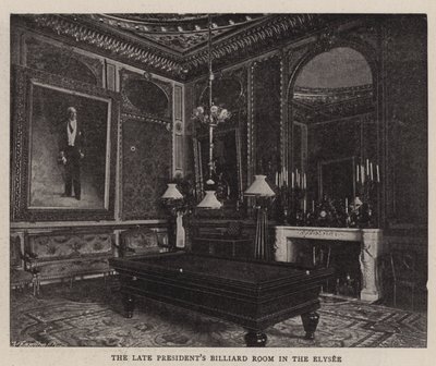 A sala de bilhar do final dos presidentes no Elysee de English Photographer