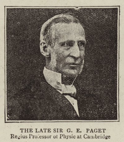 O falecido Sir GE Paget de English Photographer