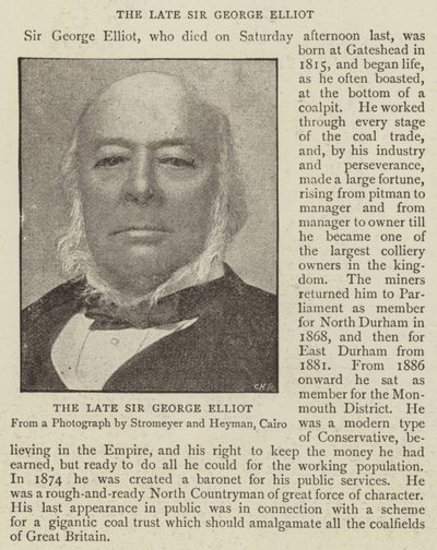 O falecido Sir George Elliot de English Photographer