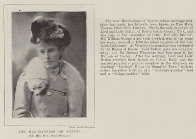 A marquesa de Exeter, senhorita Myra Orde-Powlett de English Photographer