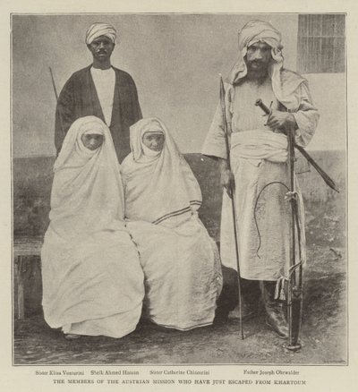 Os membros da Missão austríaca que acabaram de escapar de Cartum de English Photographer