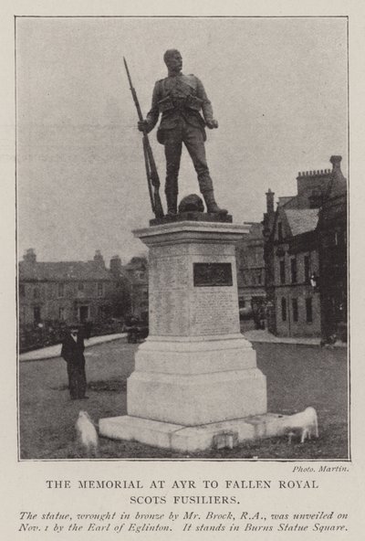 O Memorial em Ayr para Fallen Royal Scots Fusiliers de English Photographer