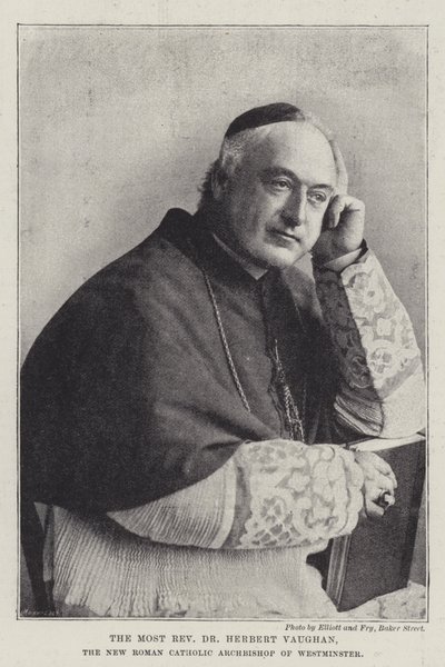 O Reverendíssimo Dr. Herbert Vaughan, o Novo Arcebispo Católico Romano de Westminster de English Photographer
