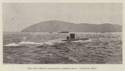 O novo torpedeiro submarino francês Gustave Zede de English Photographer