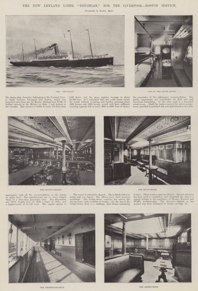 O Novo Leyland Liner, Devoniano, para o Liverpool, Boston Service de English Photographer