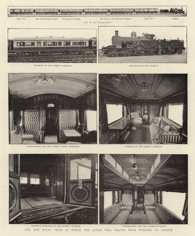 O novo trem real em que a rainha viajará de Windsor a Londres de English Photographer