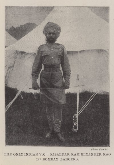 O único VC indiano, Risaldar Ram Elxander Rao, 1º lanceiro de Bombaim de English Photographer