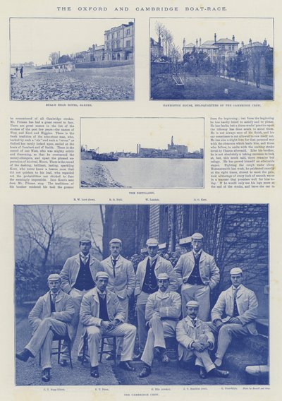 A corrida de barcos de Oxford e Cambridge de English Photographer