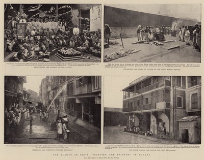 A peste na Índia, combatendo a epidemia em Bombaim de English Photographer