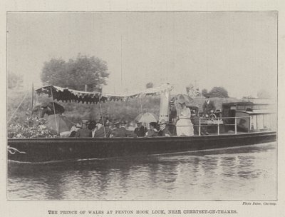 O Príncipe de Gales na Penton Hook Lock, perto de Chertsey-on-Thames de English Photographer