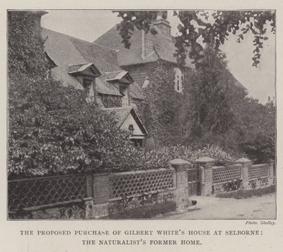 A Proposta de Compra de Gilbert Whites House em Selborne, a Naturalista Antiga Casa de English Photographer