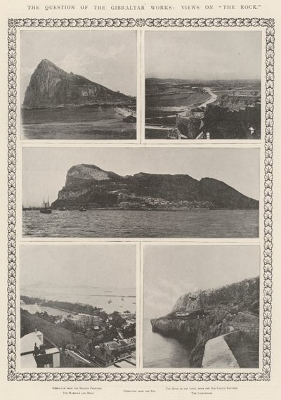 A questão das obras de Gibraltar, vistas sobre a rocha de English Photographer