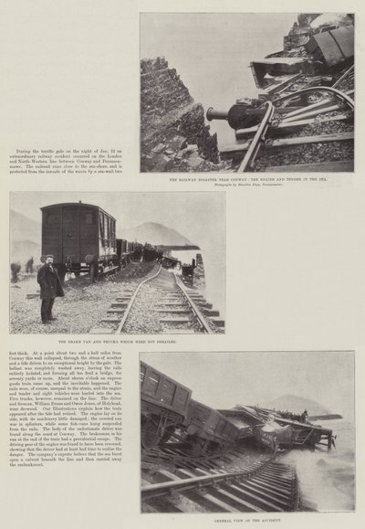 O desastre ferroviário perto de Conway de English Photographer