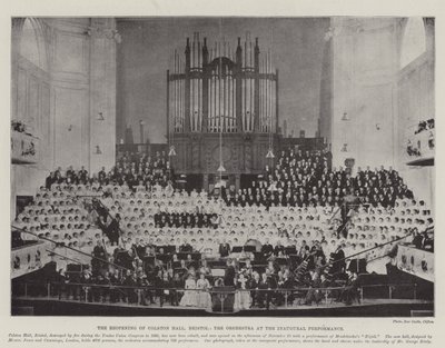 A reabertura de Colston Hall, Bristol, a Orquestra no Inaugural Performance de English Photographer