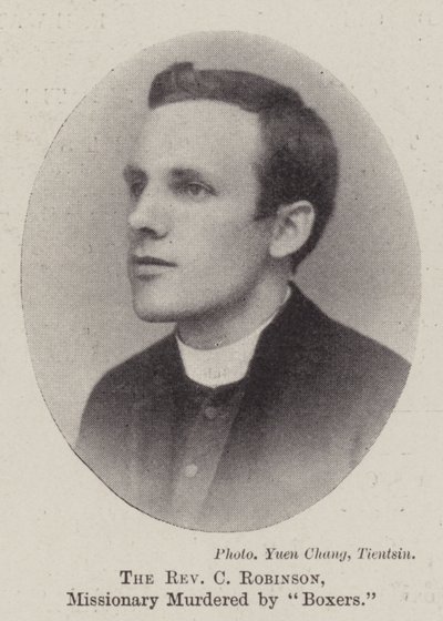 O reverendo C Robinson, missionário assassinado por boxeadores de English Photographer