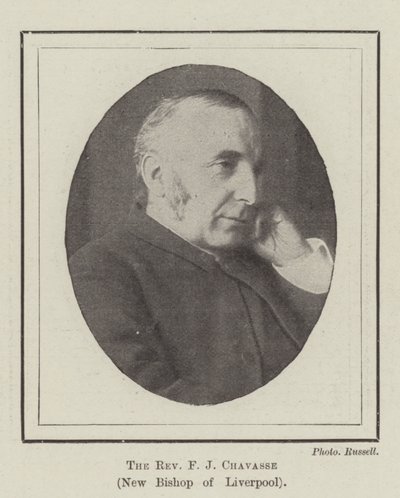 O reverendo FJ Chavasse, novo bispo de Liverpool de English Photographer