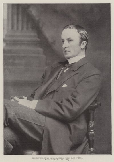 O excelentíssimo George Nathaniel Curzon, vice-rei da Índia de English Photographer