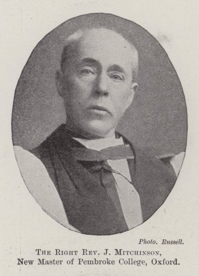 O Reverendíssimo J Mitchinson, Novo Mestre do Pembroke College, Oxford de English Photographer