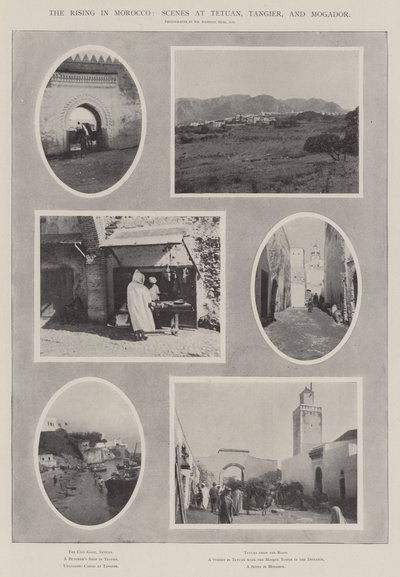 A ascensão em Marrocos, cenas em Tetuan, Tânger e Mogador de English Photographer