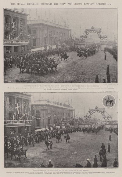 O progresso real através da cidade e do sul de Londres, 25 de outubro de English Photographer