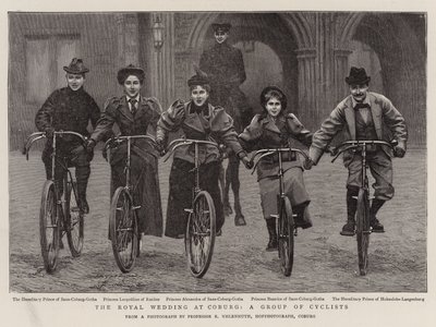 O casamento real em Coburg, um grupo de ciclistas de English Photographer