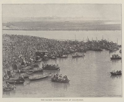 O lugar de banho sagrado em Allahabad de English Photographer
