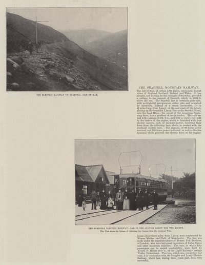 A estrada de ferro da montanha de Snaefell de English Photographer