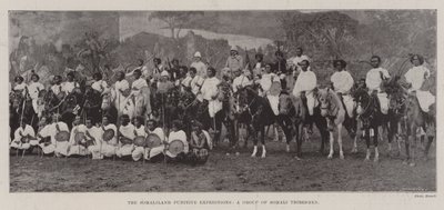 As expedições punitivas da Somalilândia, um grupo de membros da tribo da Somália de English Photographer
