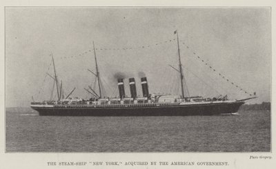 O Steam-Ship New York, adquirido pelo governo americano de English Photographer
