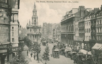 The Strand, mostrando Somerset House e St Clement Danes, Londres de English Photographer