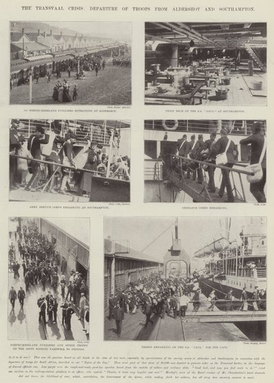 A Crise do Transvaal, Partida de Tropas de Aldershot e Southampton de English Photographer