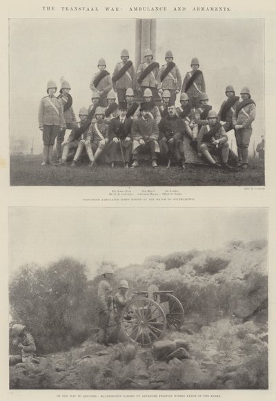 A guerra, a ambulância e os armamentos de Transvaal de English Photographer